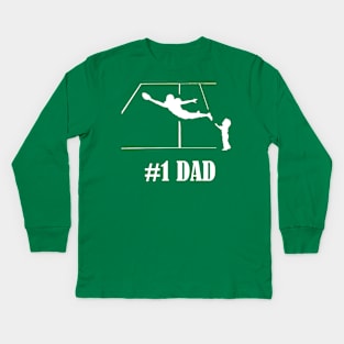 #1 Football Dad Kids Long Sleeve T-Shirt